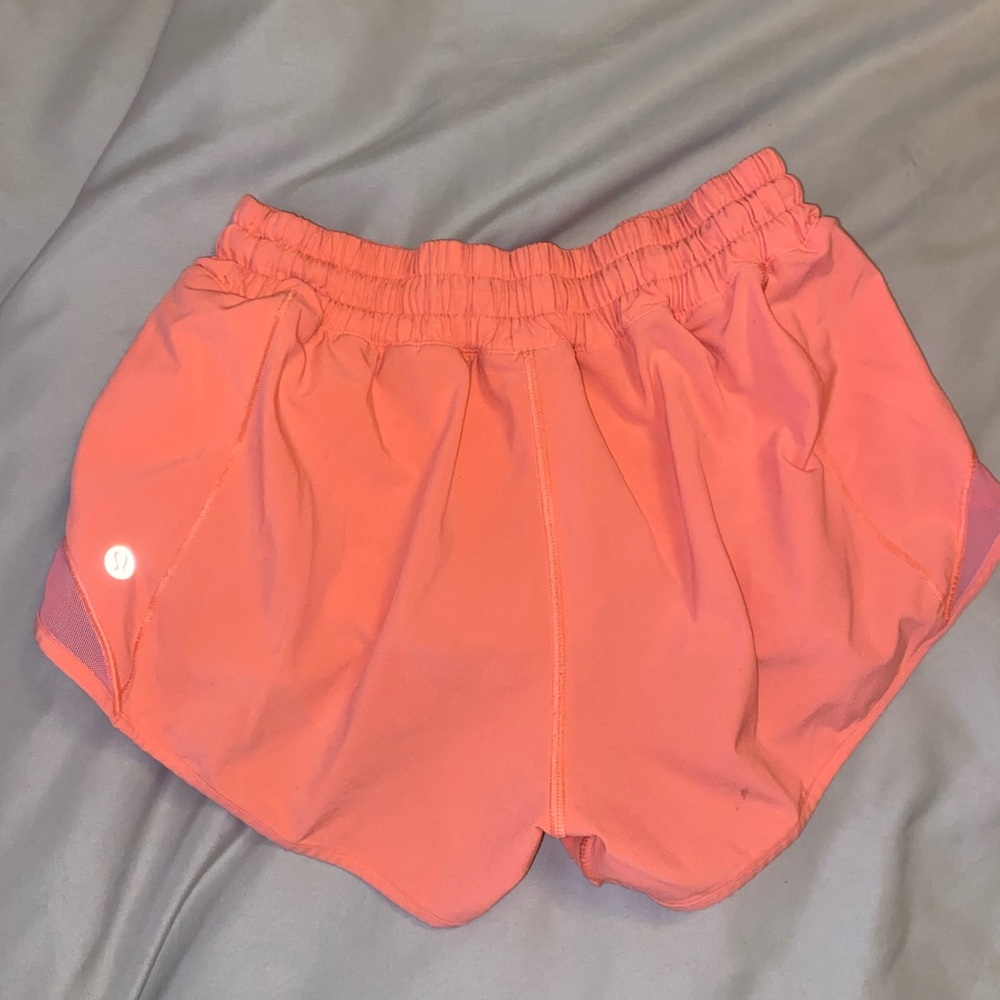 Women’s orange lulu lemon shorts size 4
